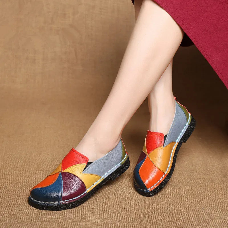 Women's Genuine Leather Flats Shoes