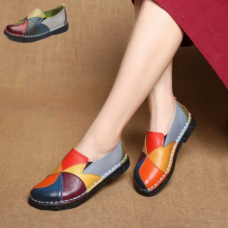 Women's Genuine Leather Flats Shoes