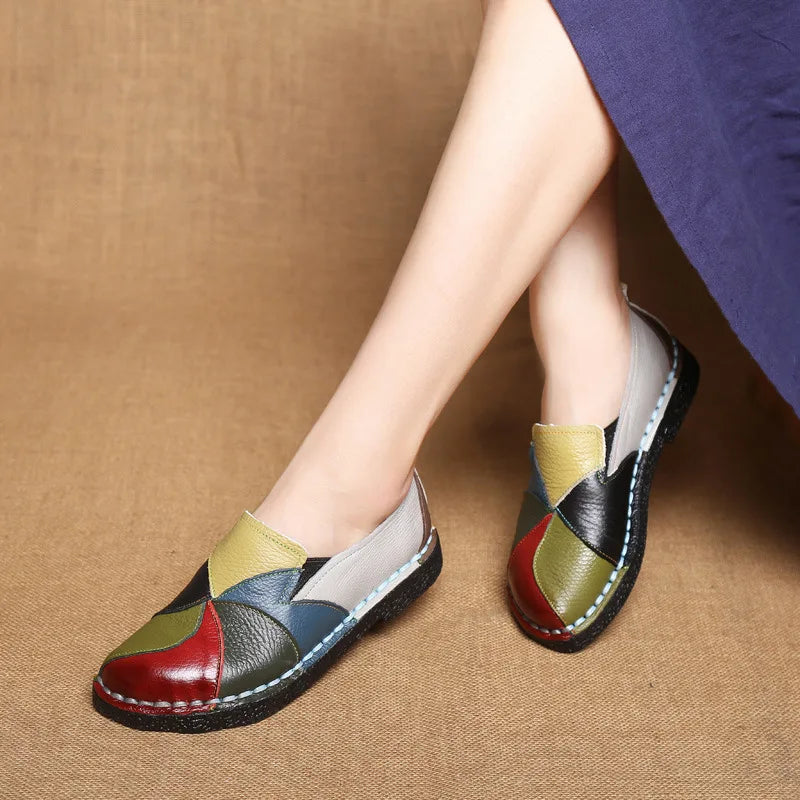 Women's Genuine Leather Flats Shoes