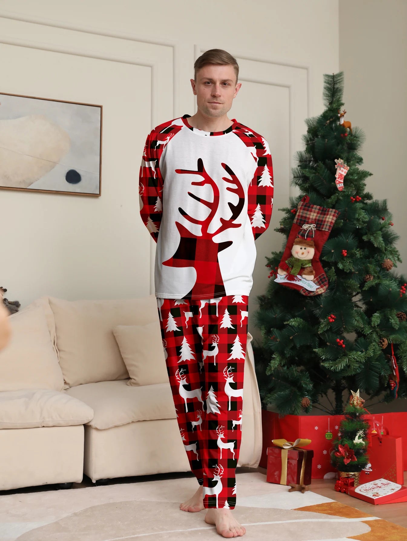 Couple Matching Christmas Pajamas Set