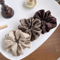3pcs Luxury Satin Scrunchies Neutral Soft Silk.