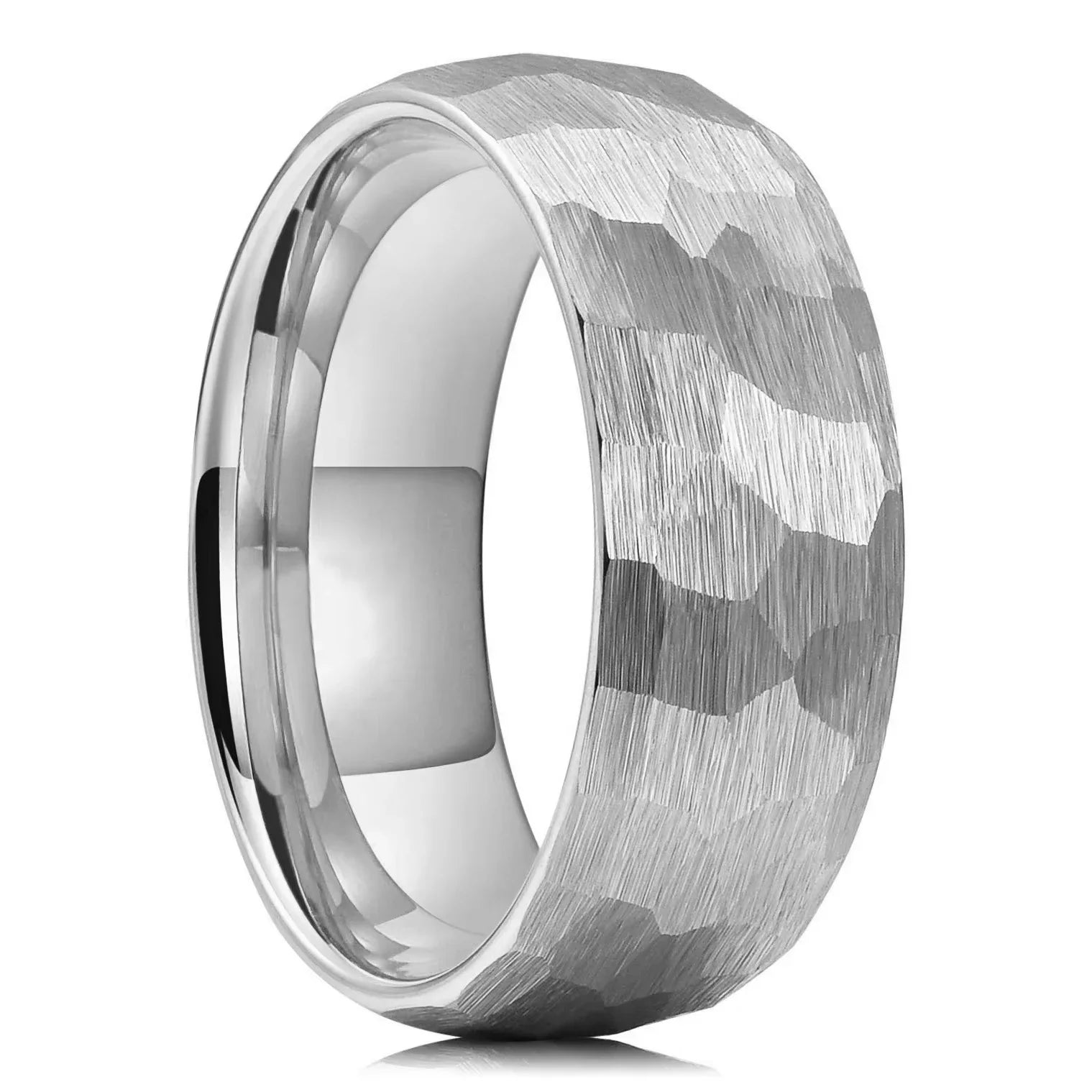 Black Brushed Stainless Steel Couple Ring