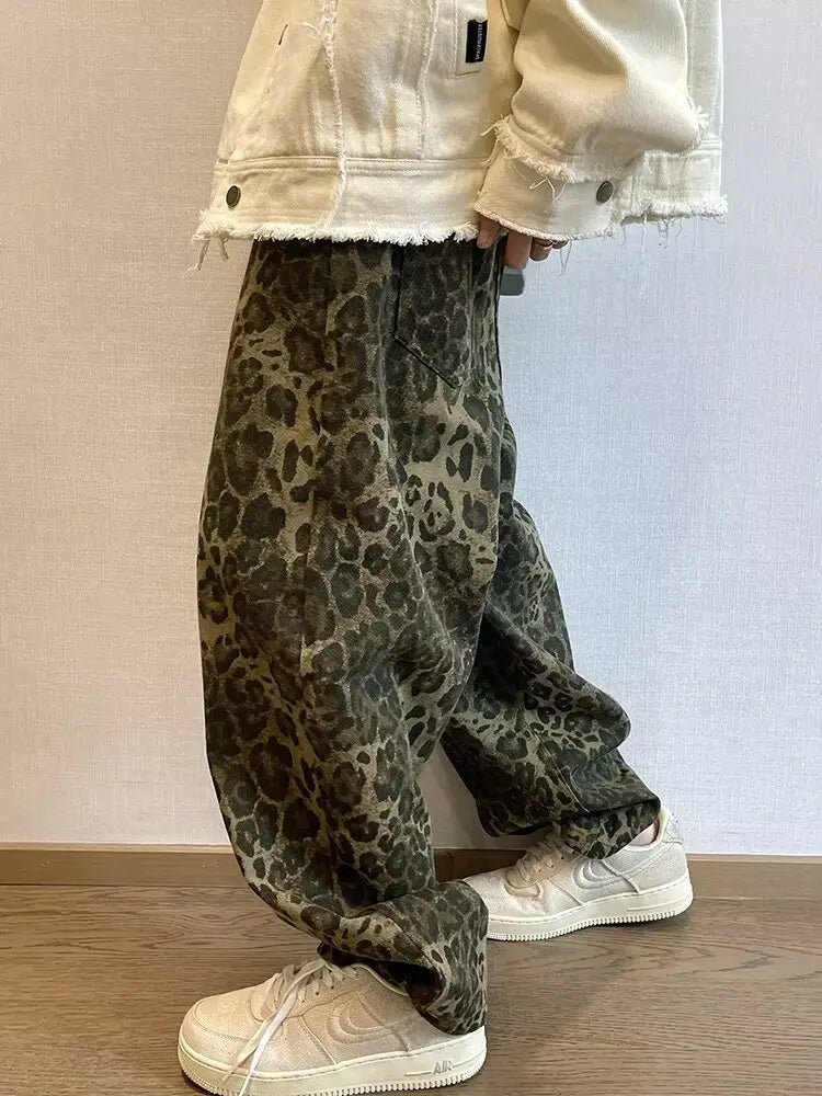 MenTan Leopard Jeans