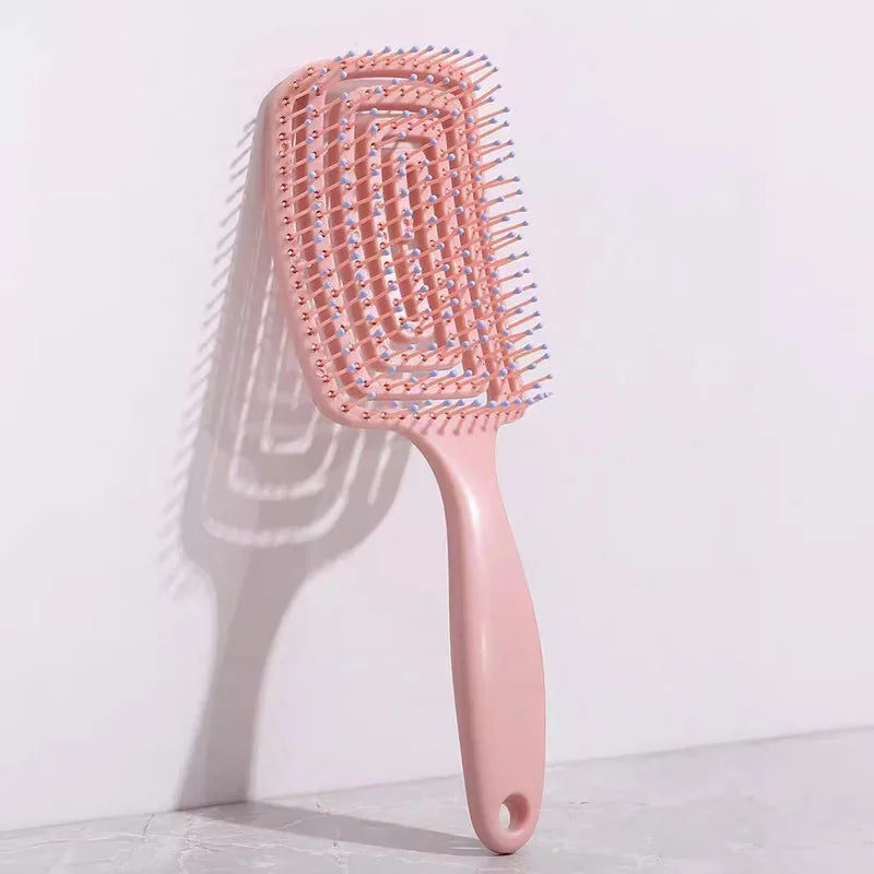 1Pcs Elastic Massage Comb
 Hollow Out Hair Brush Scalp Massage
