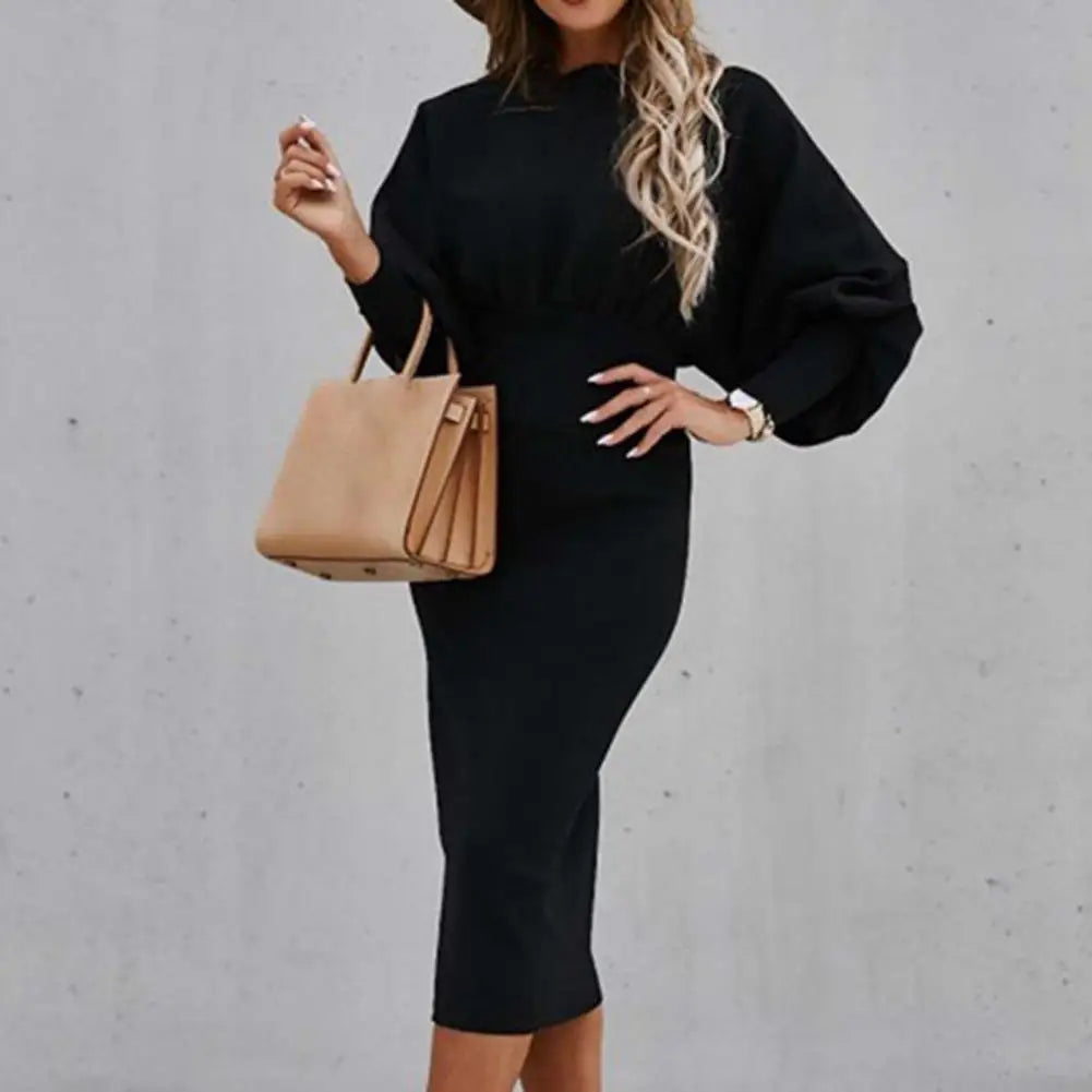 Lantern Sleeve Women Bodycorn Dress