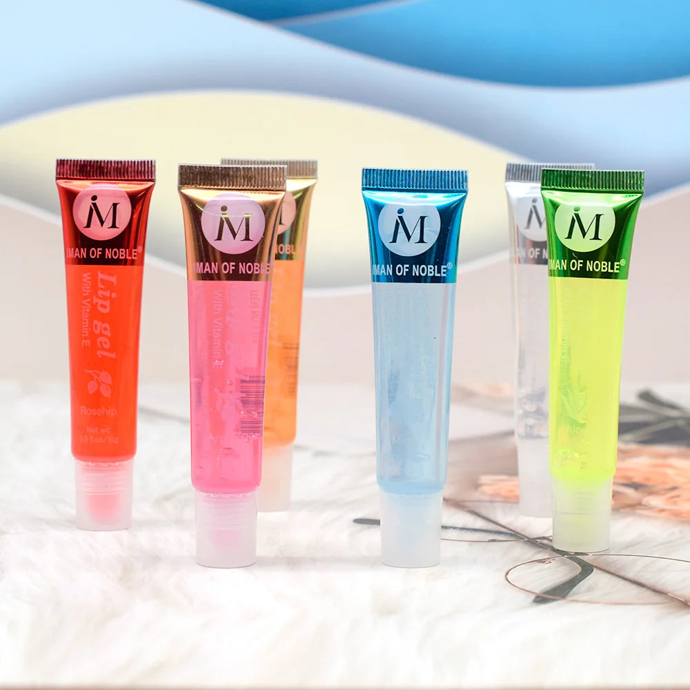 6Pcs Fruity Flavor Watery Glossy Lip Gloss Set.