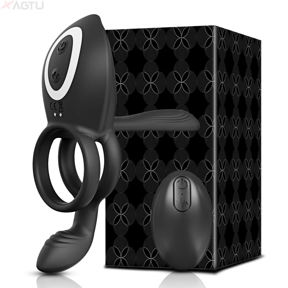 Cock Ring Vibrating for Men Ejaculation 
Delay Male Erectile Penis Ring G-Spot Clitoris
 Adult Sex Toy for Couples