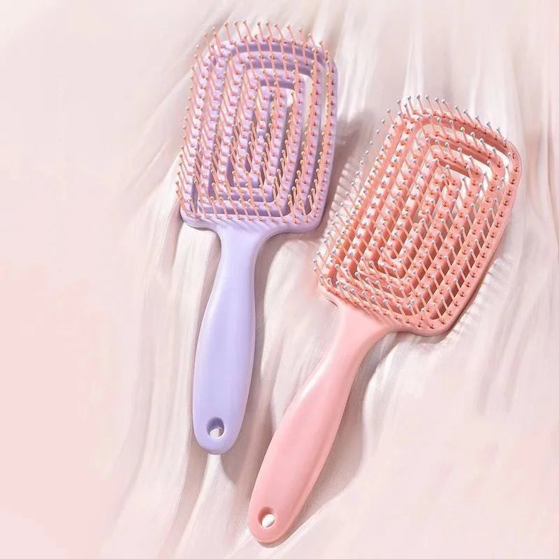 1Pcs Elastic Massage Comb
 Hollow Out Hair Brush Scalp Massage