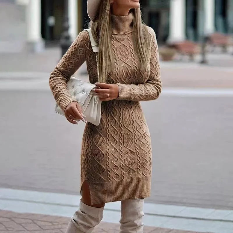 Women's High Neck Knitted Wrap