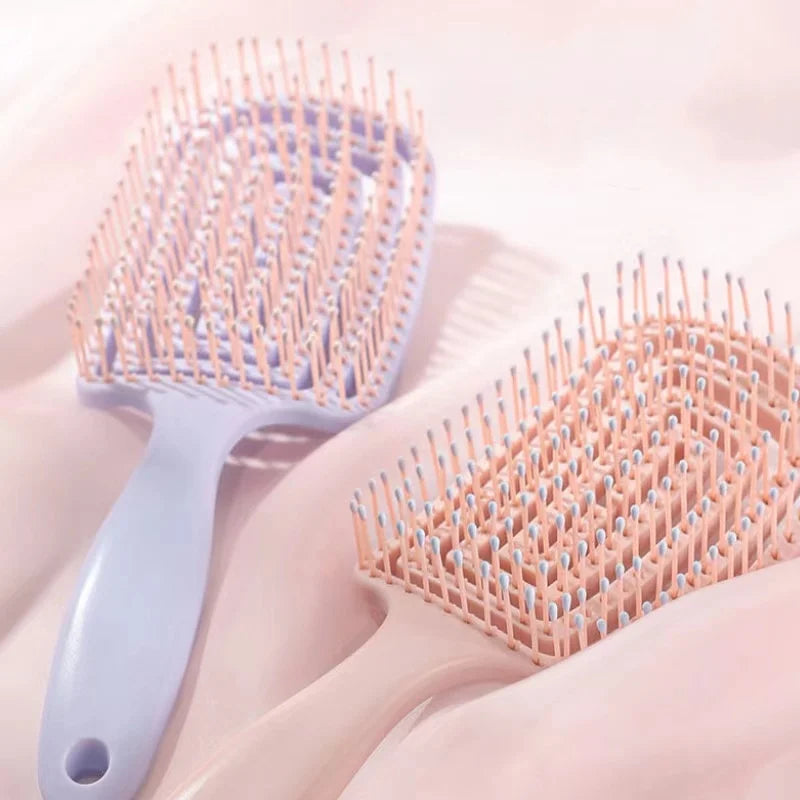1Pcs Elastic Massage Comb
 Hollow Out Hair Brush Scalp Massage