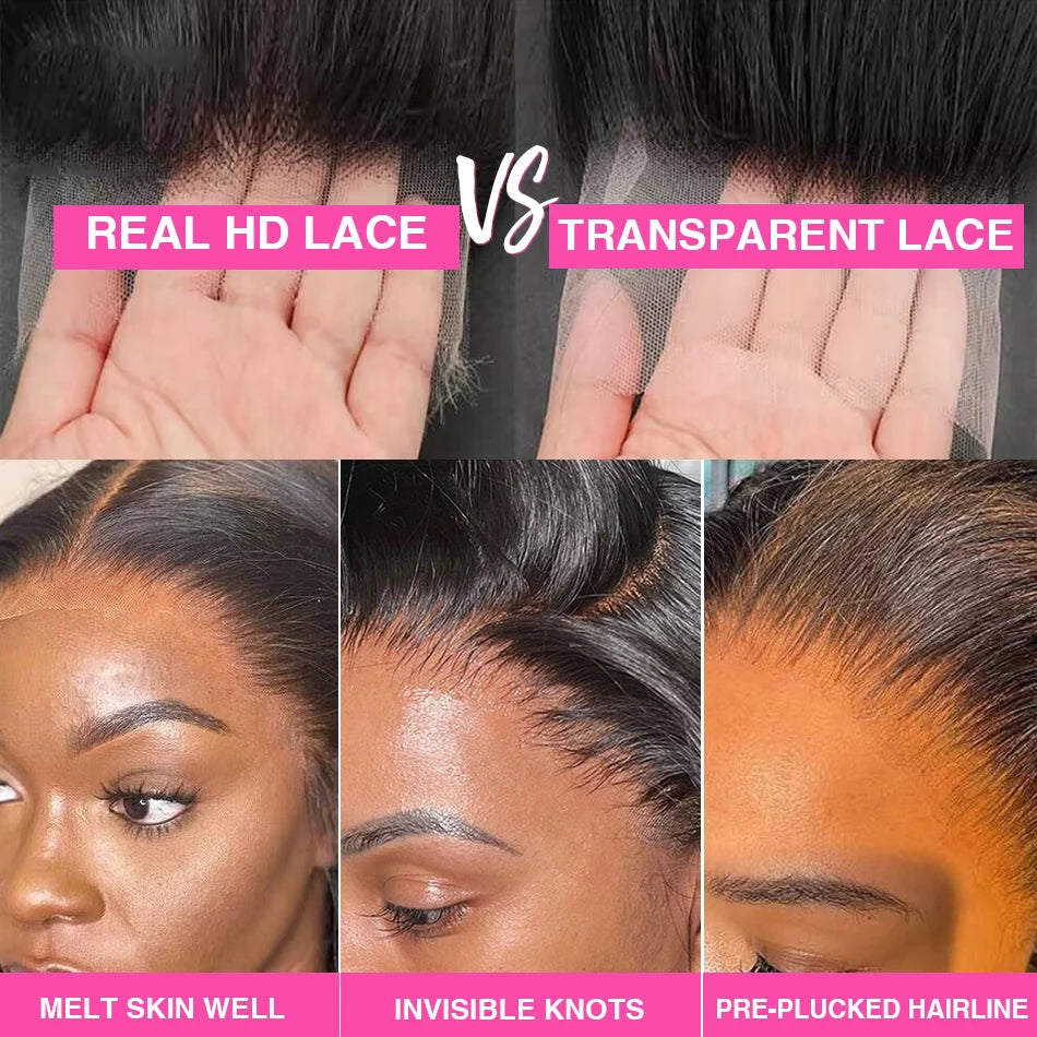HD Transparent 13x4 13x6 Body Wave Lace Frontal Wig