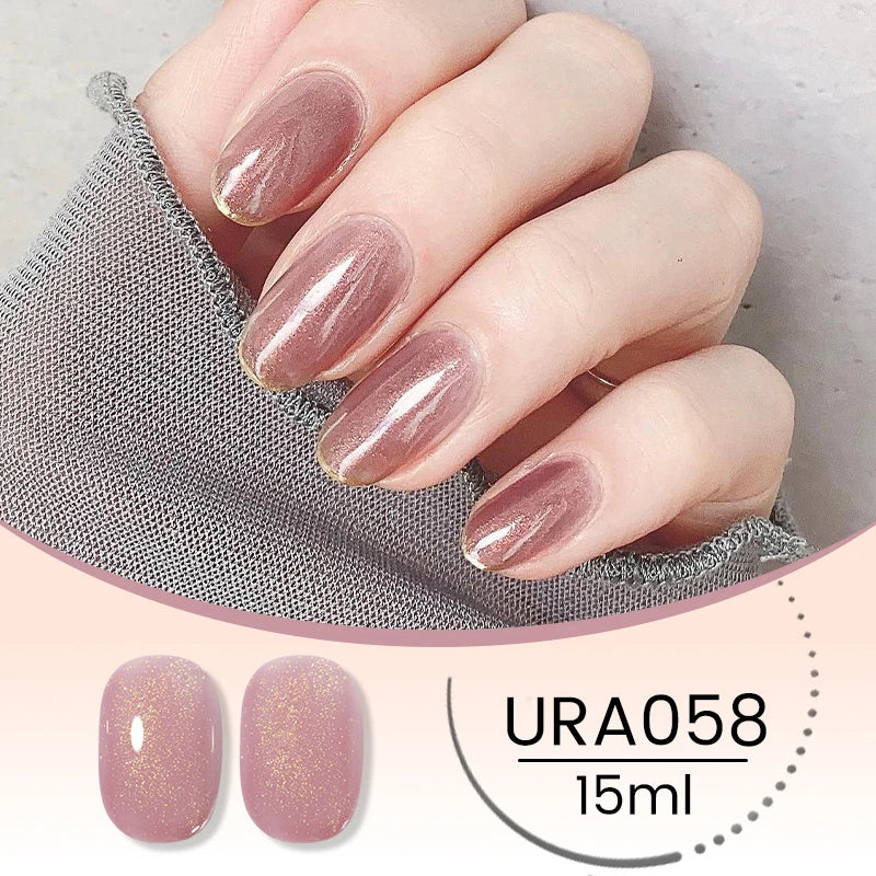 15ml Champagne Gold Sliver Reflective Glitter Gel Nail Polish