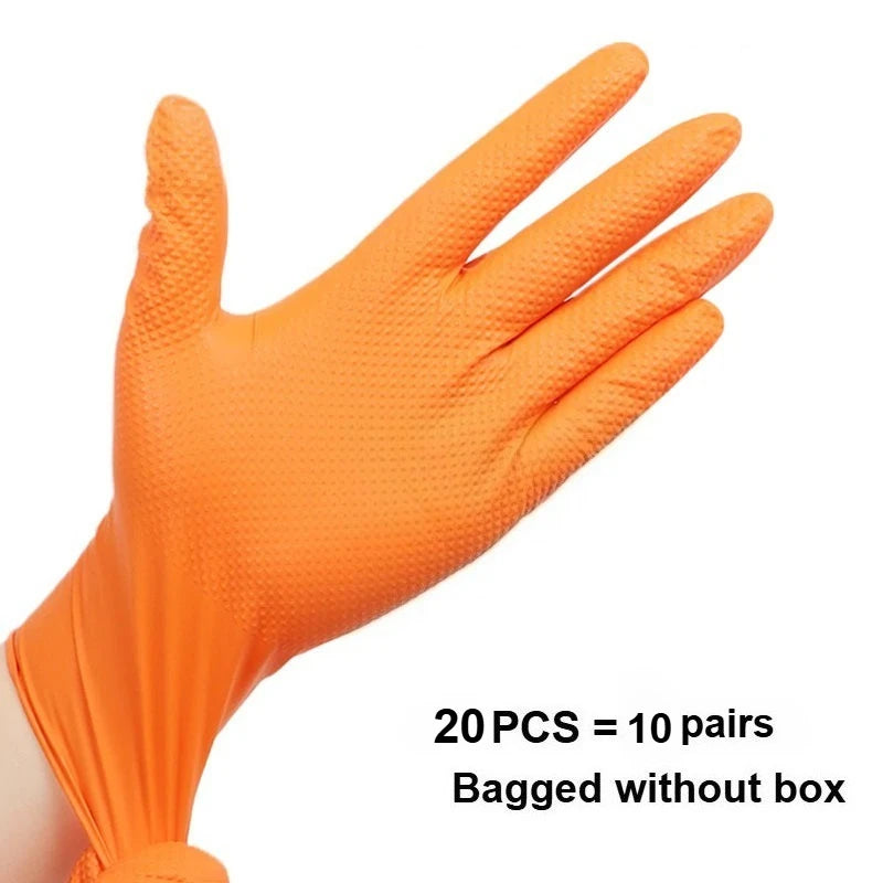 2-100PCS Heavy Duty Disposable Nitrile Gloves