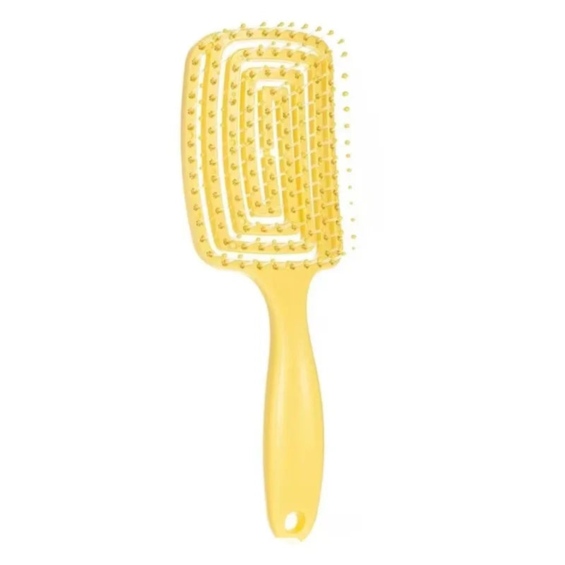 1Pcs Elastic Massage Comb
 Hollow Out Hair Brush Scalp Massage