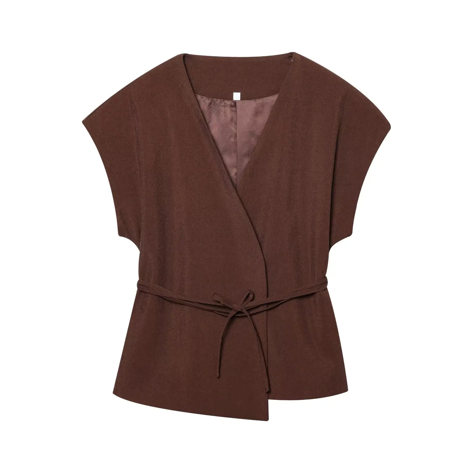 Women's Trouser Suits Sleeveless V-Neck Top