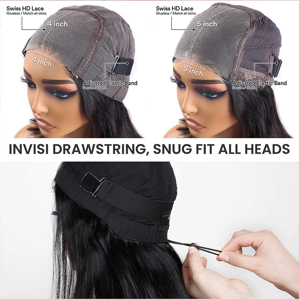 Bone Straight Glueless Human Hair