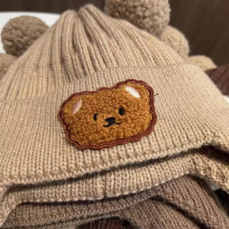 cute bear  wool hat