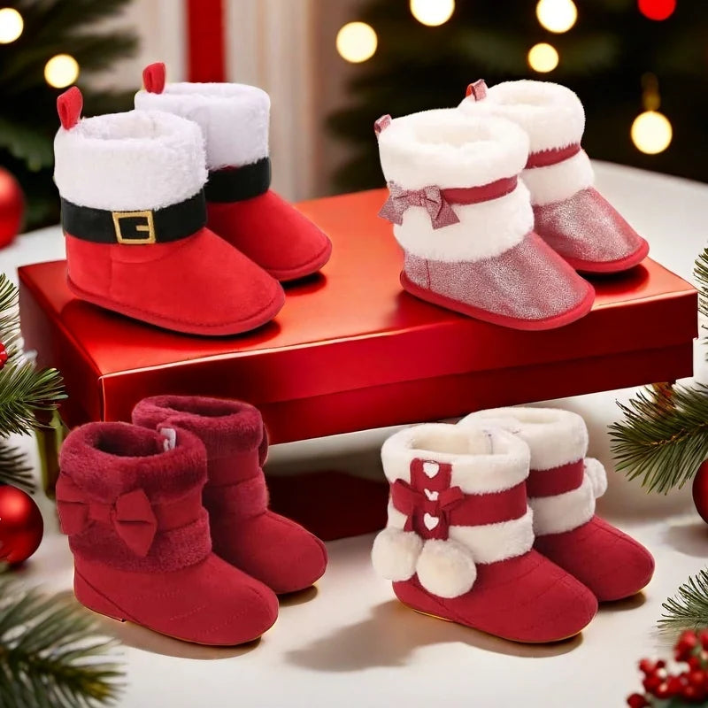 Christmas theme baby Boots