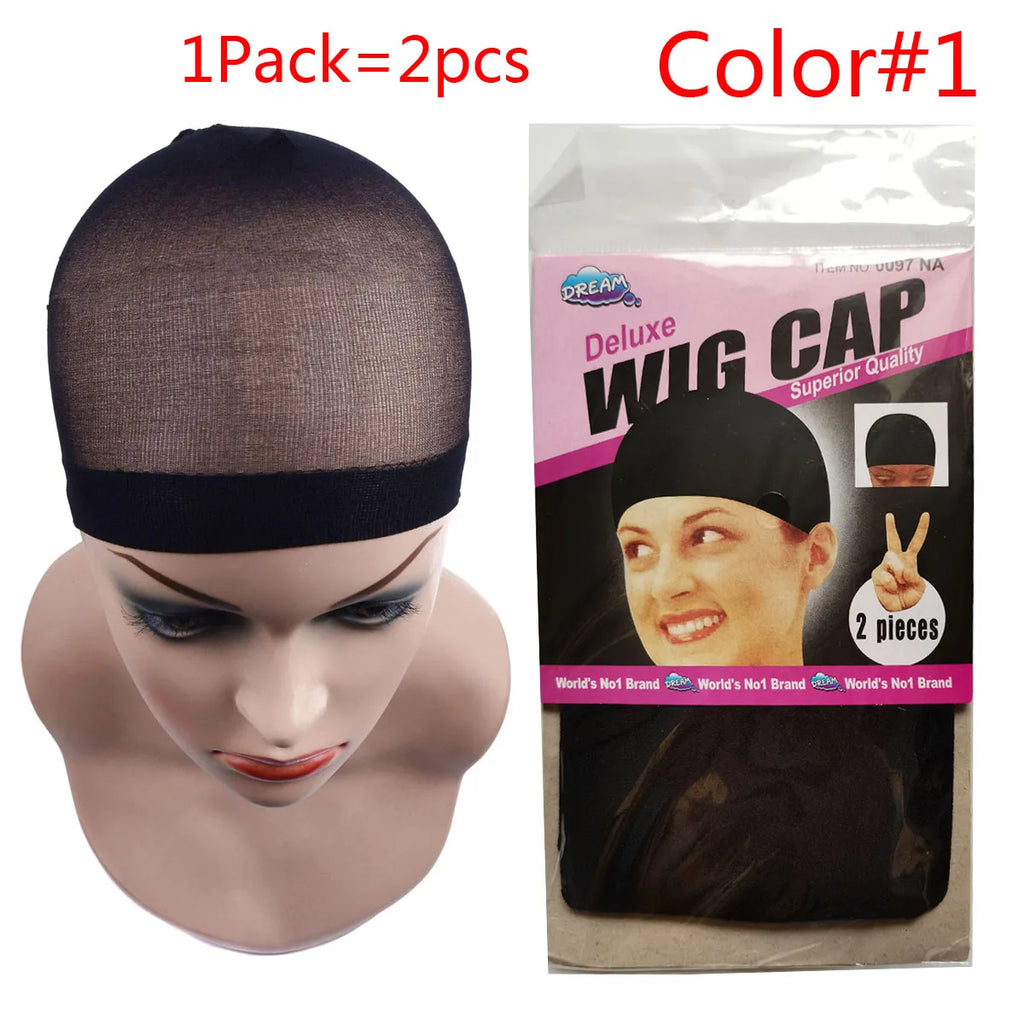 2Pcs Hair Cap Net Mesh For Weave Black Brown.