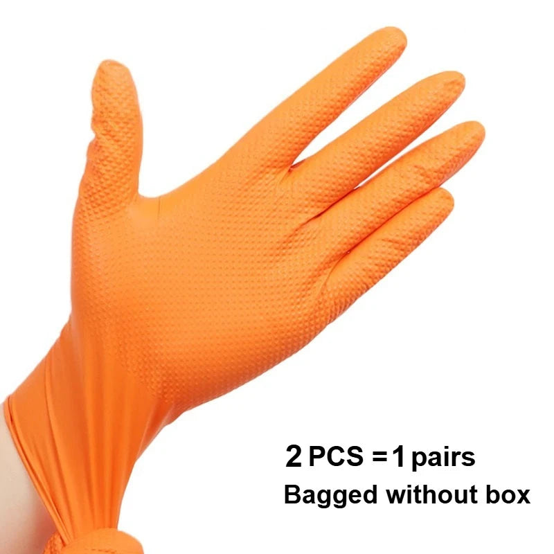 2-100PCS Heavy Duty Disposable Nitrile Gloves