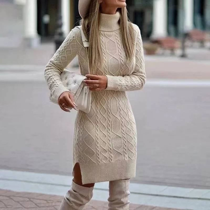 Women's High Neck Knitted Wrap