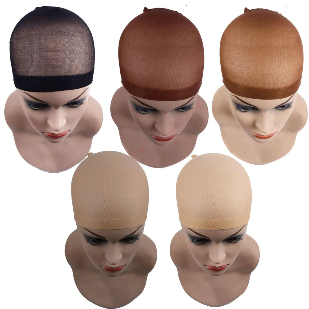 2Pcs Hair Cap Net Mesh For Weave Black Brown.