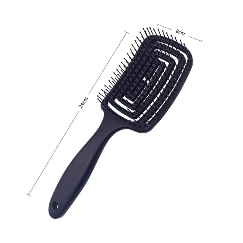 1Pcs Elastic Massage Comb
 Hollow Out Hair Brush Scalp Massage