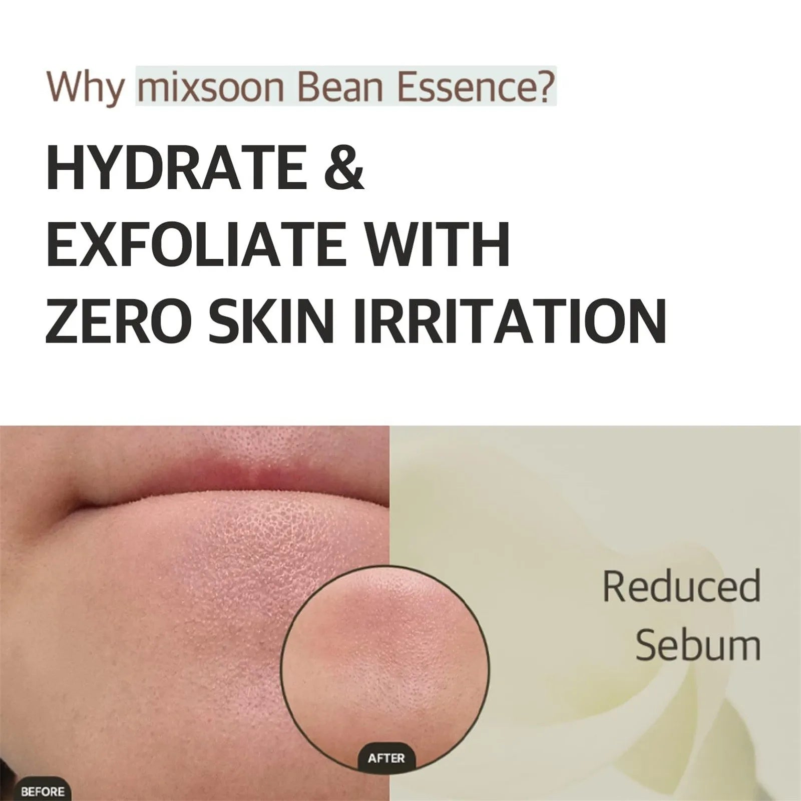 50ml Mixsoon Bean Essence Vegansnail Exfoliating Essence for face Hydrating