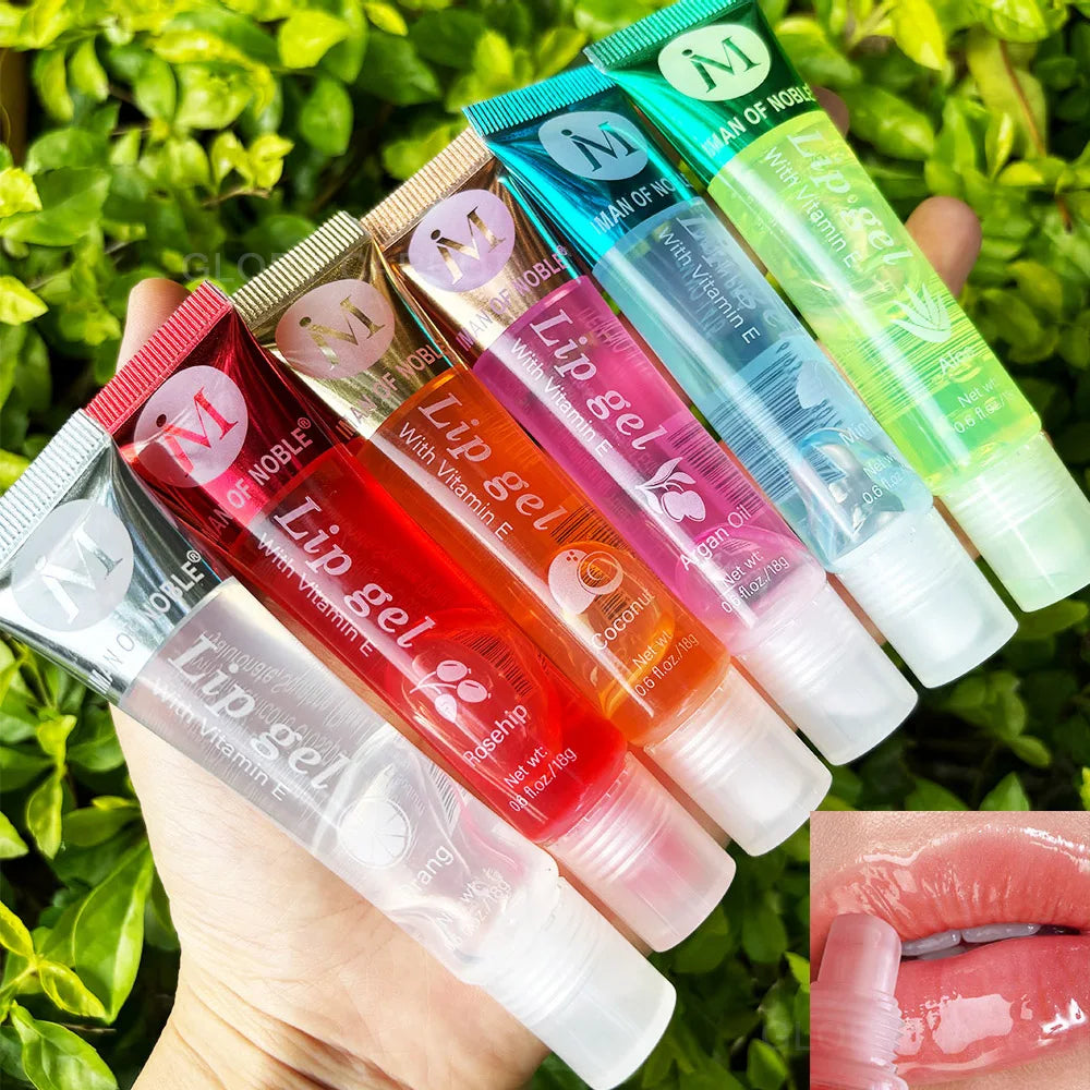 6Pcs Fruity Flavor Watery Glossy Lip Gloss Set.