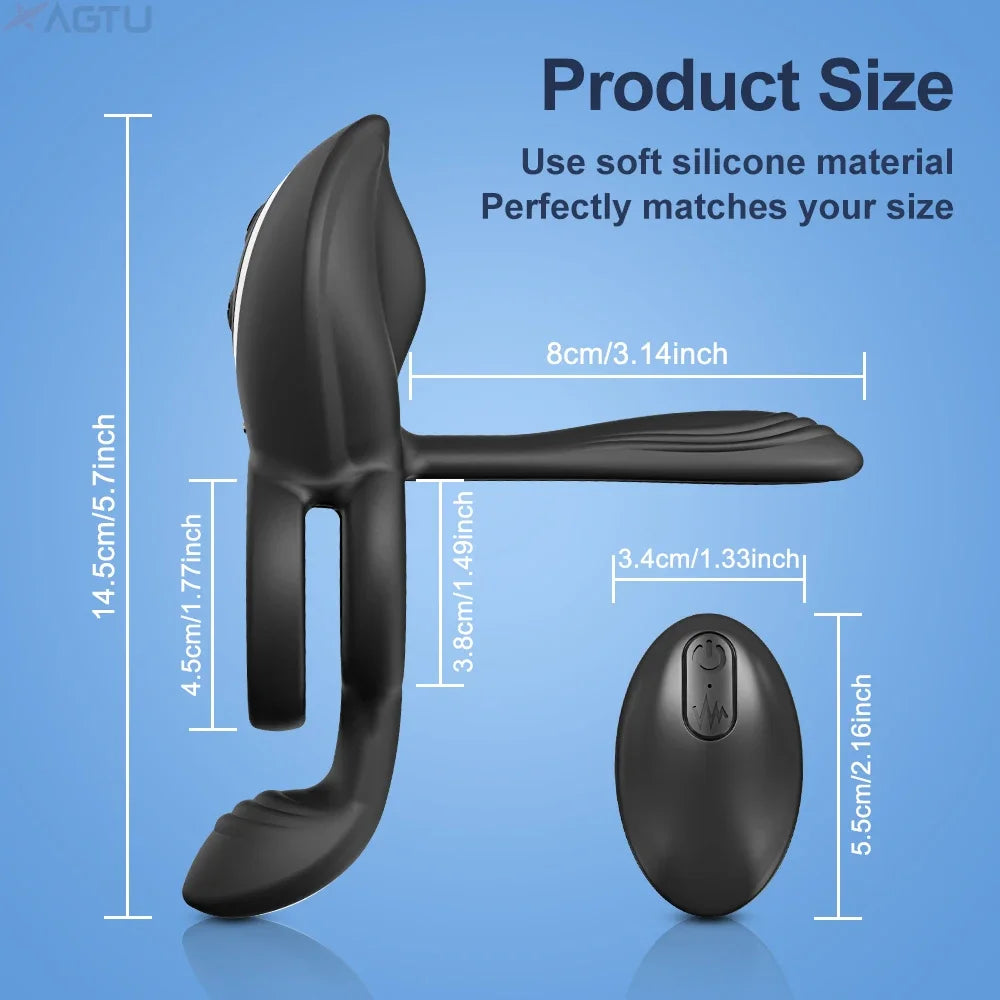 Cock Ring Vibrating for Men Ejaculation 
Delay Male Erectile Penis Ring G-Spot Clitoris
 Adult Sex Toy for Couples
