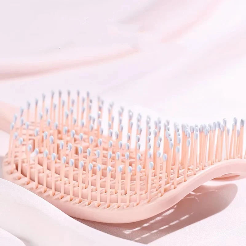 1Pcs Elastic Massage Comb
 Hollow Out Hair Brush Scalp Massage