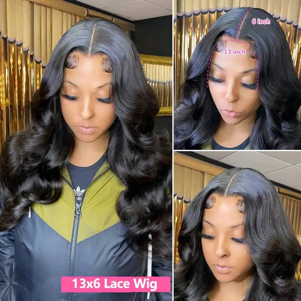 HD Transparent 13x4 13x6 Body Wave Lace Frontal Wig