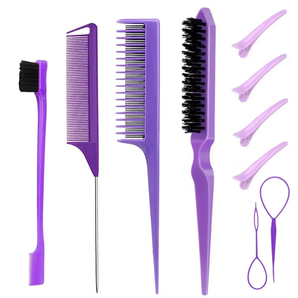 3-10pcs Hair Styling Comb Set Teasing Hair Brush.