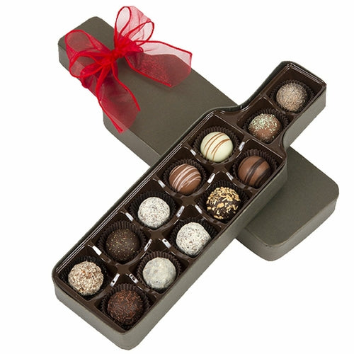 Gourmet Chocolate Truffle Gift Box – 12 Handcrafted Truffles in Wine